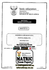 NSC 2012 IsiNdebele HL P2 Nov 2012 Memo.pdf